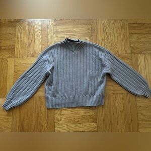Forever 21 Light Taupe Ribbed Turtleneck Sweater
